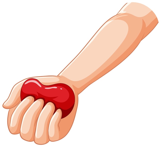 Free vector human hands holding heart