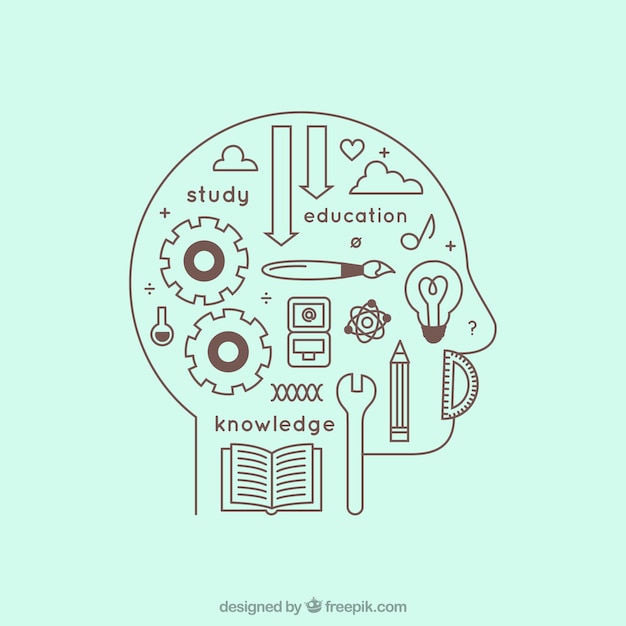 Free vector human knowledge concept