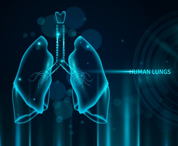 無料ベクター 人間の肺の背景
