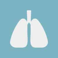 Free vector human organ lung medical icon vector