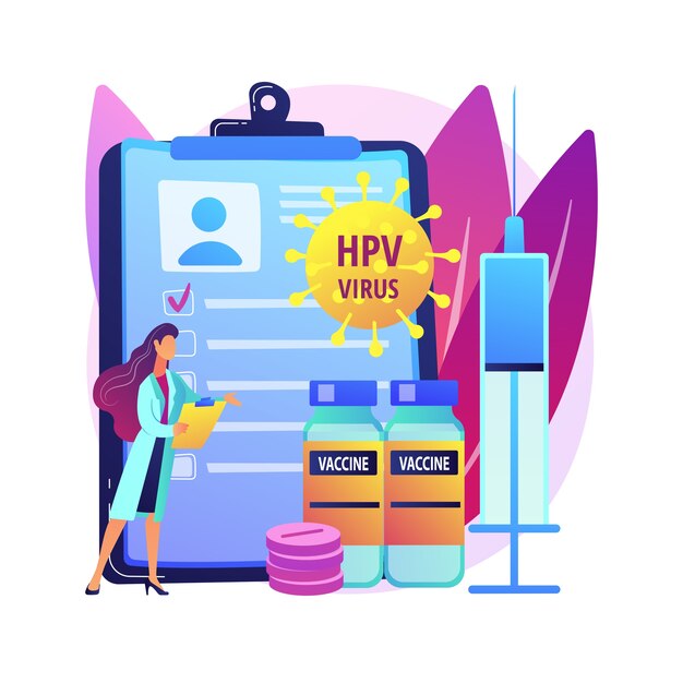 Human papillomavirus treatment abstract concept  illustration. Human papillomavirus medication, HPV treatment, immune system response, relieve symptoms, removing cells abstract metaphor.