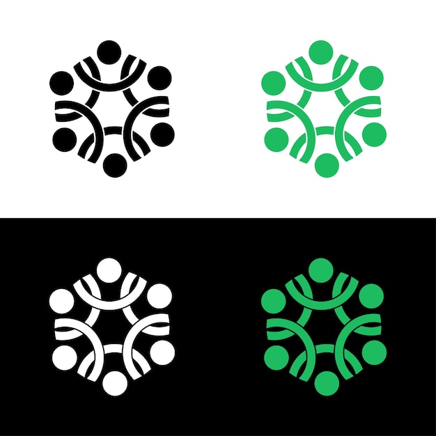 無料ベクター 人間の抽象的なロゴのデザイン
