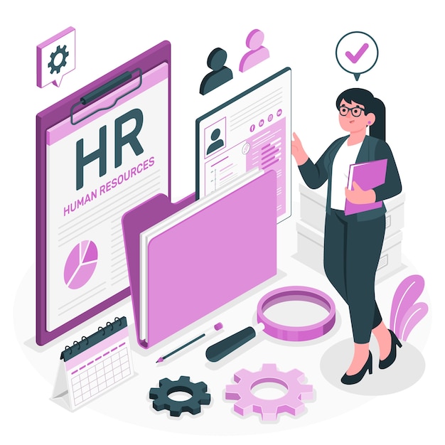 Free vector human resources concept illustration