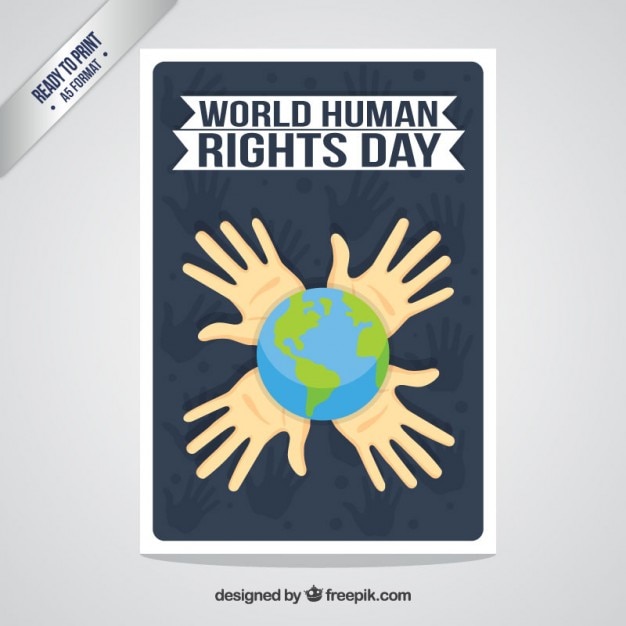 Free vector human rights day card