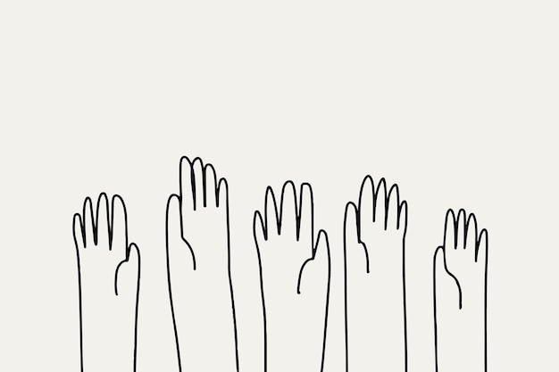 Free vector human rights doodle vector hand drawn style