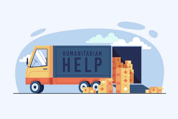 Free vector humanitarian help concept