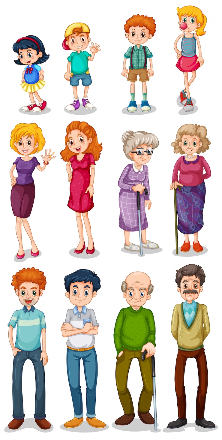 Free Vector humans people set