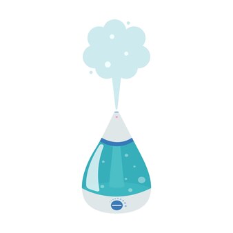 Humidifier home or office equipment vector flat image in cartoon style on white background