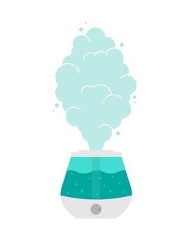 観葉植物の加湿器 家庭またはオフィス用の機器 内部の超音波空気清浄機 クリーニングおよび加湿装置 漫画のスタイルのモダンなイラスト プレミアムベクター 観葉植物の加湿器 家庭またはオフィス用の機器 内部の超音波空気清浄機 クリーニングおよび加湿装置 漫画のスタイルのモダンなイラスト プレミアムベクター