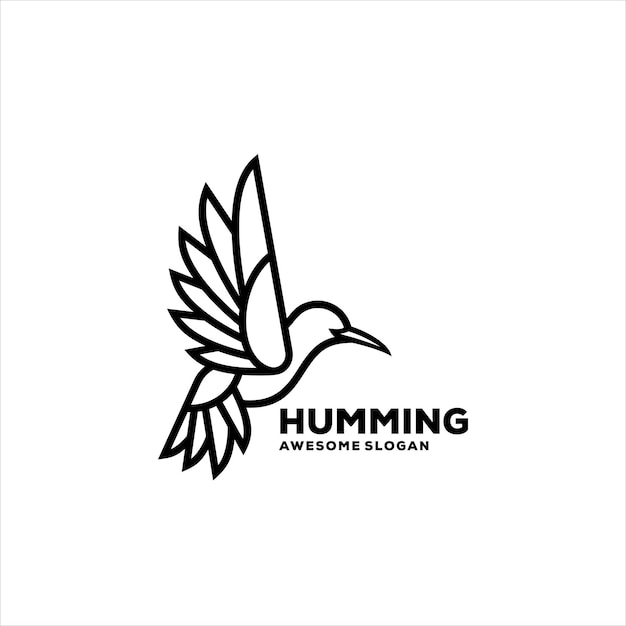 Free vector humming simple mascot logo design illustration