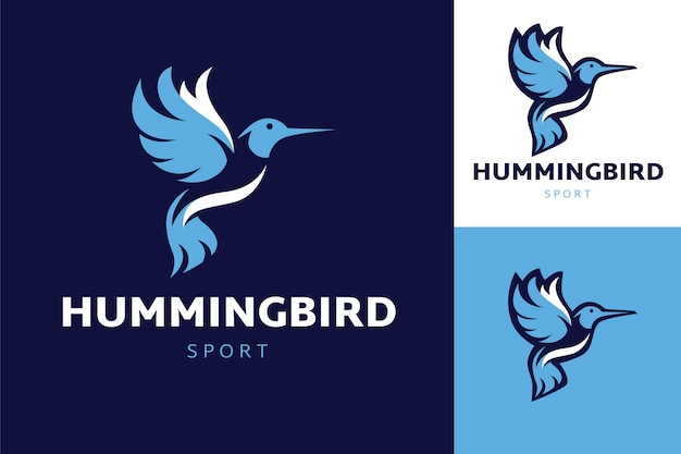 Free vector hummingbird  logo template