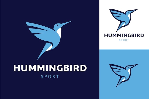 Free vector hummingbird  logo template