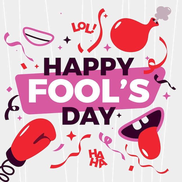 Humorous april fools day background