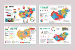 Free vector hungary map infographics