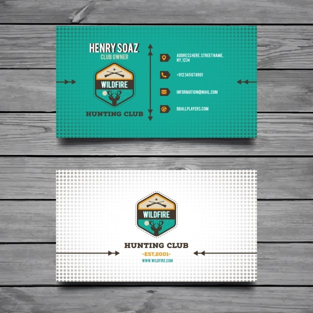 Free vector hunting business card