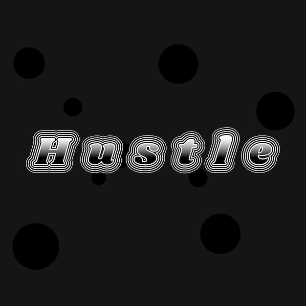 Free vector hustle retro font typography vector