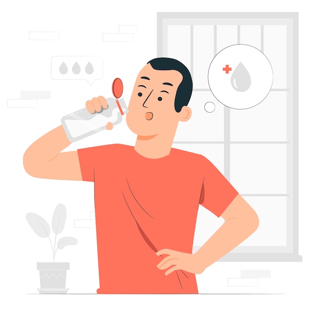 Free vector hydratation concept illustration