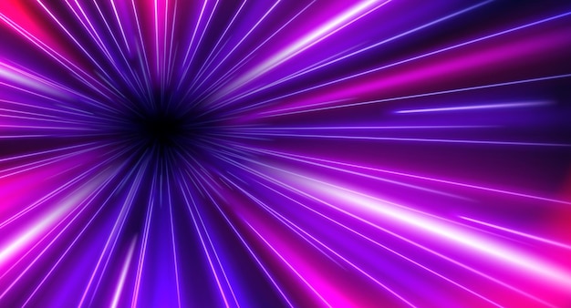 Hyperspace warp speed light effect background