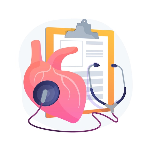 Hypertension abstract concept   illustration. cardiological problem, high blood pressure, measuring device, cholesterol level diagnostic, hypertension cause, ambulance