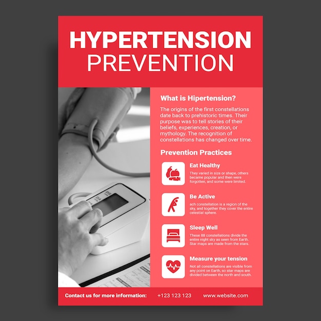 Плакат о профилактике гипертонии