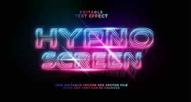 Free vector hypno screen gradient editable text effect