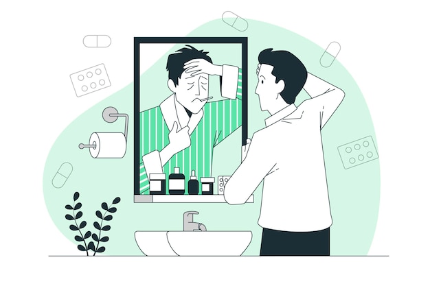 Free vector hypochondriac concept illustration