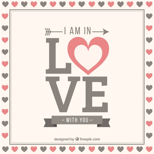 Free vector i am in love with you background