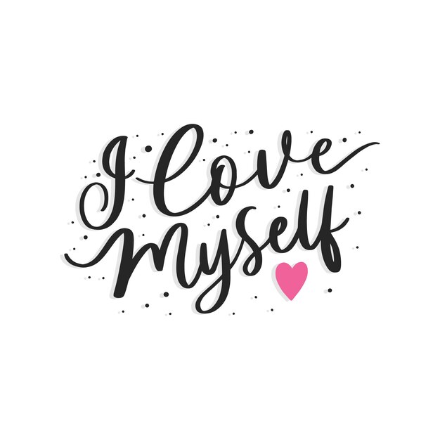 Download Lettering self love with flowers Vector | Free Download