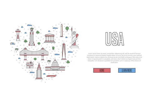 Download Free I Love Usa Template In Linear Style Premium Vector Use our free logo maker to create a logo and build your brand. Put your logo on business cards, promotional products, or your website for brand visibility.