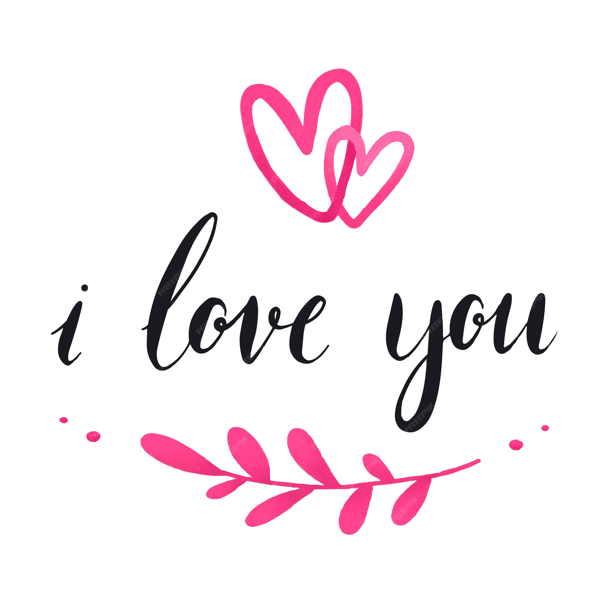 I love you lettering stylish text Royalty Free Vector Image