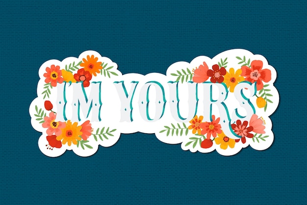 I'm yours イラスト ステッカー ベクター