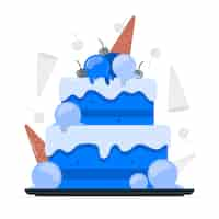 Free vector ice cream cake concept illustration