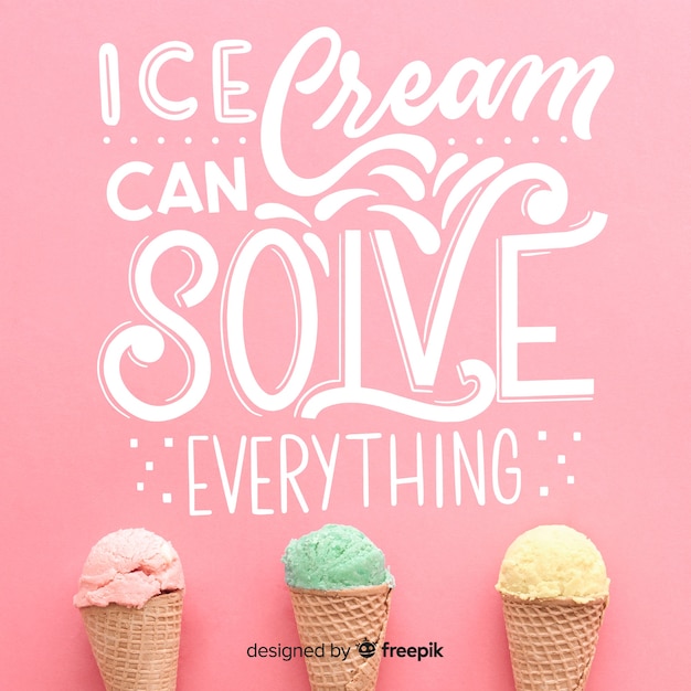 無料ベクター アイスクリームはすべてを解決することができます