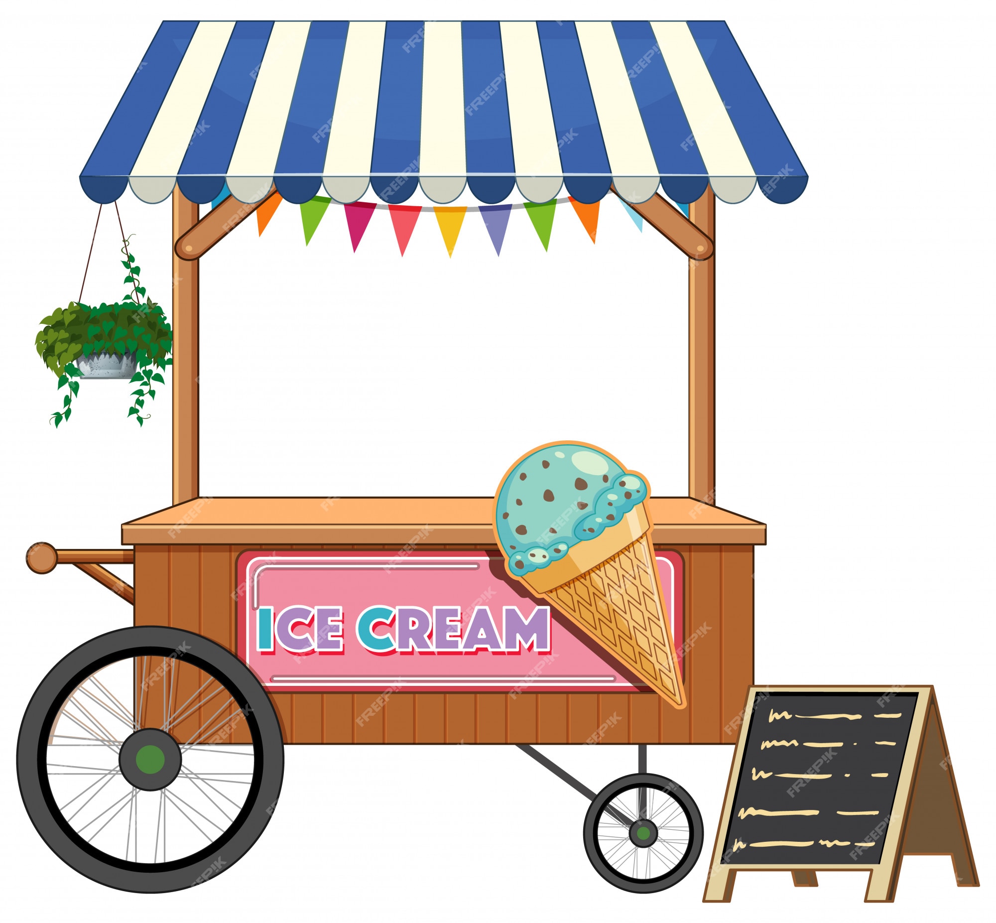 Small size ice cream shop interior 3D design ideas