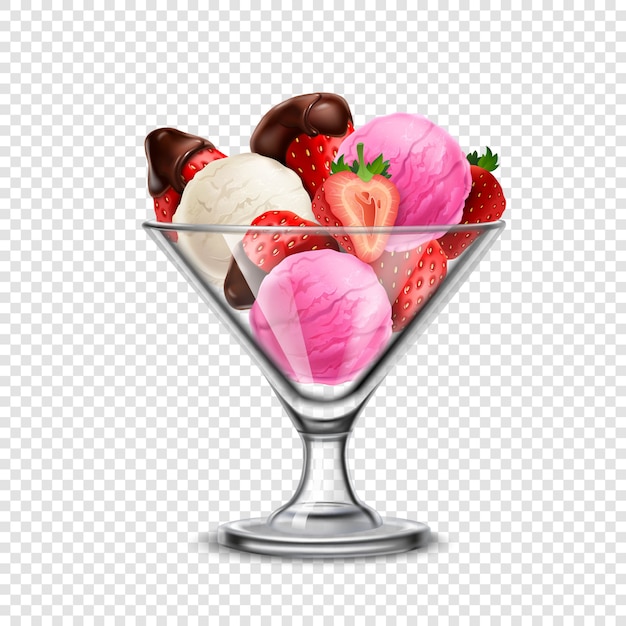 Free vector ice cream composition