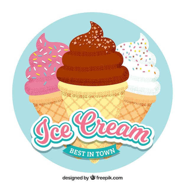 Ice cream cone background