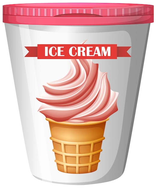 蓋付きカップのアイスクリーム