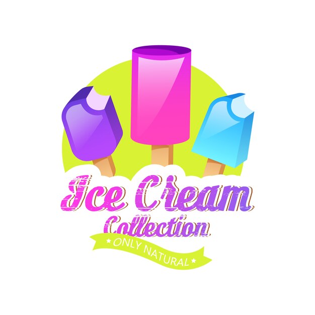 Ice cream emblems, label or badge 