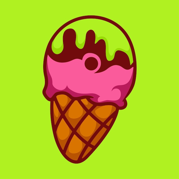 Free vector ice cream icon logo design