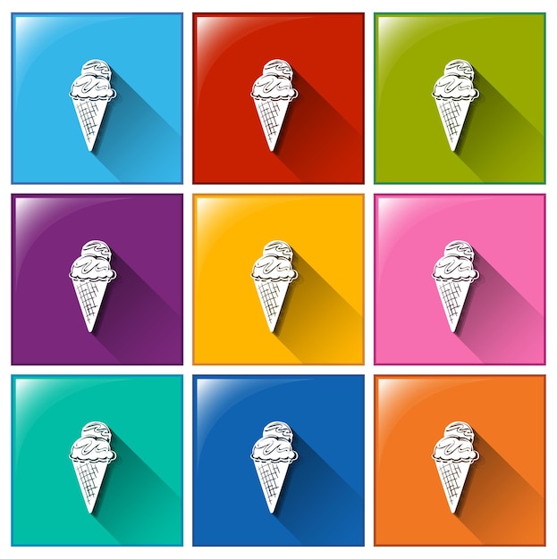 Free vector ice cream icons