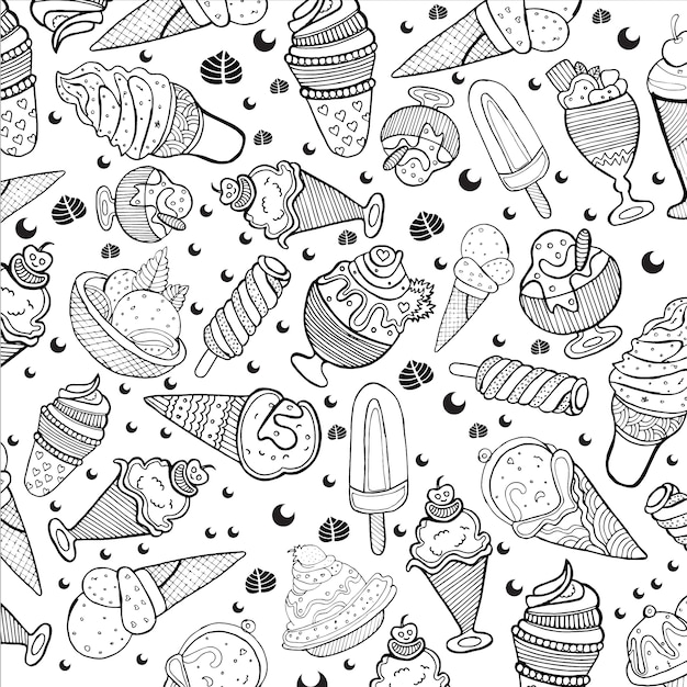 Ice cream pattern background