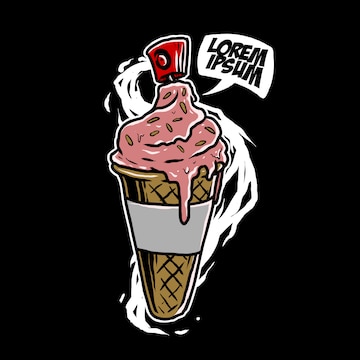 Premium Vector | Ice cream spray