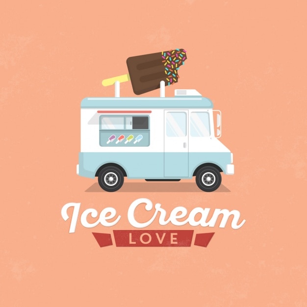 Free vector ice cream van design