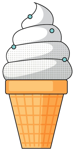 An ice cream on white background