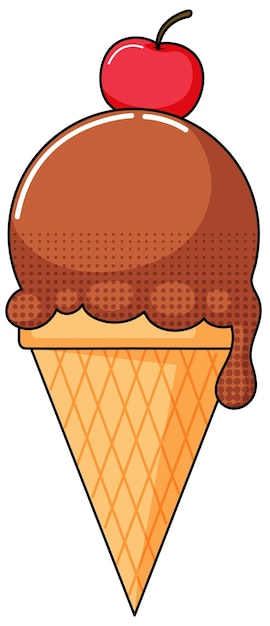Free vector ice cream on white background