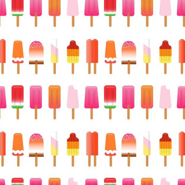 Ice creams pattern design