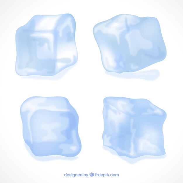 Ice cube collection with realistic design