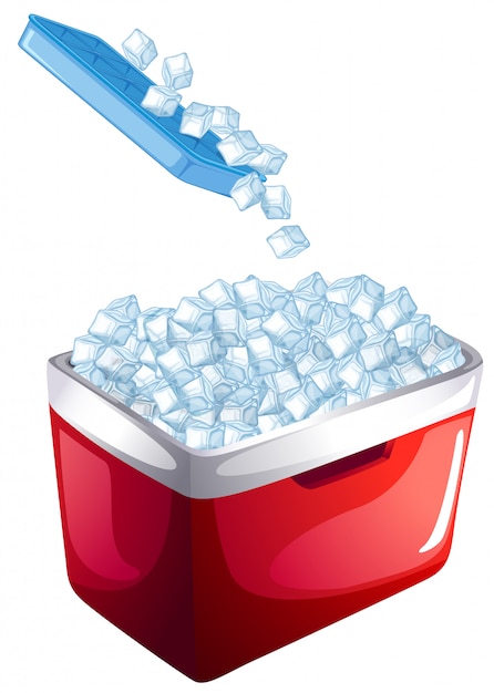 Бесплатное векторное изображение Кубик льда на белом фоне