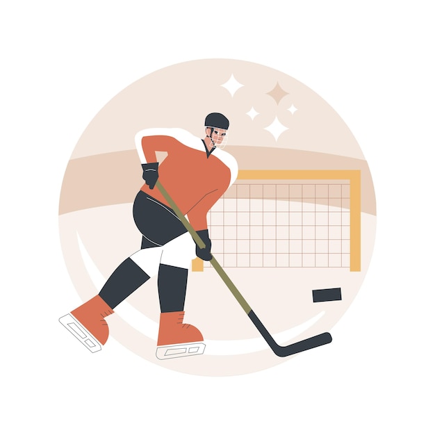 Vettore gratuito illustrazione del concetto di hockey su ghiaccio