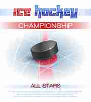 Free vector ice hockey poster